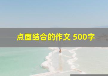 点面结合的作文 500字